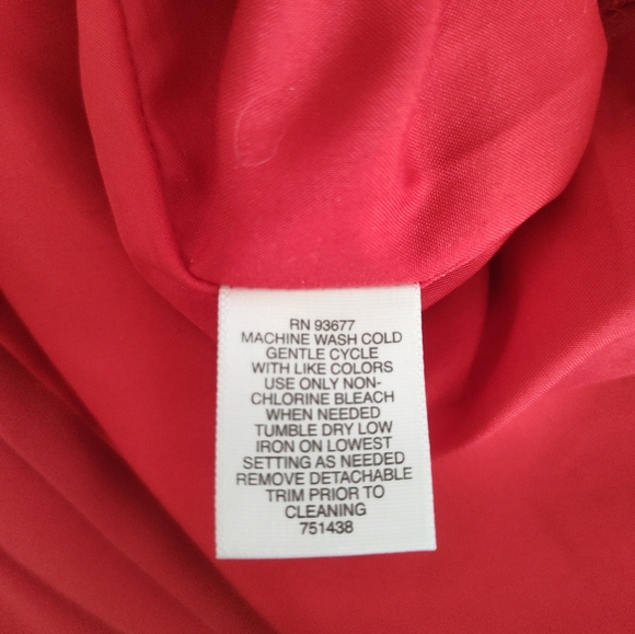 Red Lined Dress Lined Liz Claiborne XL - Picture 4 of 6